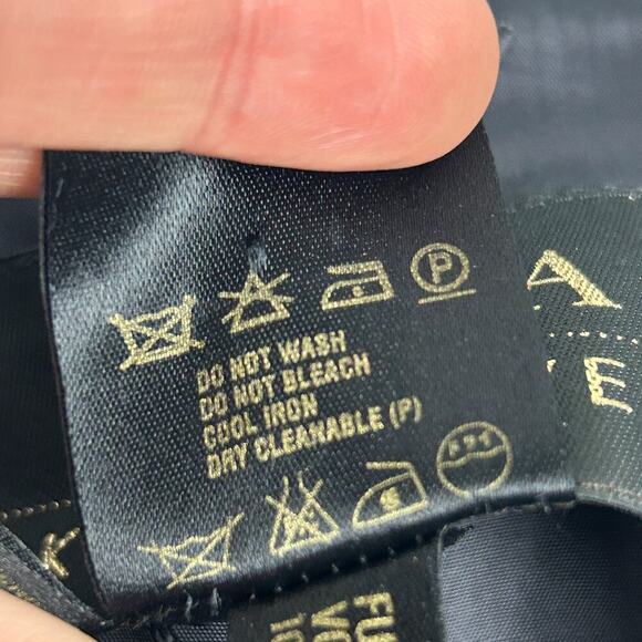 Escada Blue Textured Button Front Structured Oversized Blazer M - Picture 7 of 8